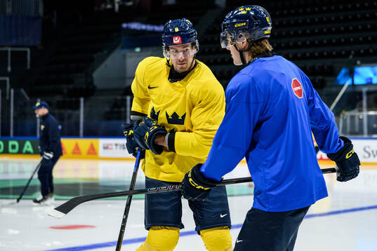 Robert Hägg and Ivar Stenberg of Sweden at a practice