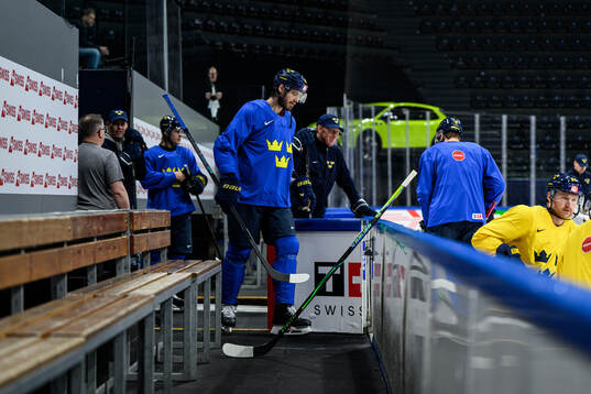 Oliver Ekman-Larsson of Sweden at a practice session