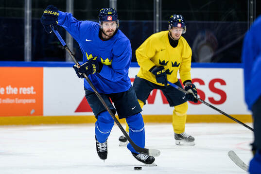 Oliver Ekman-Larsson of Sweden at a practice session