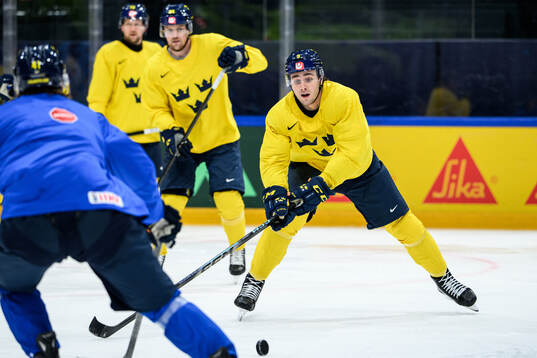 Linus Karlsson of Sweden at a practice session