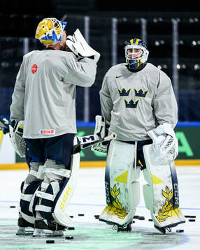 goaltender Magnus Hellberg and goaltender Love Härenstam