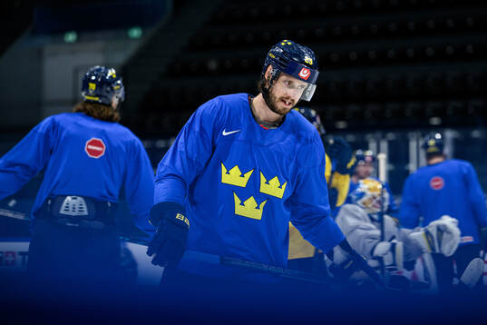 Oliver Ekman-Larsson of Sweden at a practice session