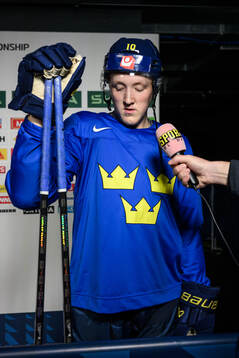 Simon Holmström of Sweden