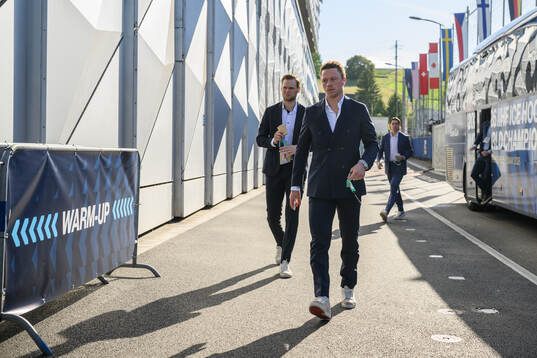 Lucas Raymond of Sweden arrives at BCF Arena