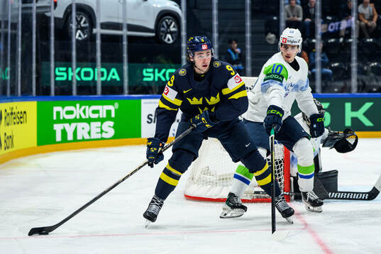 Linus Karlsson of Sweden and Miha Bericic of Slovenia