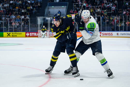 Jack Berglund of Sweden and Nace Langus of Slovenia