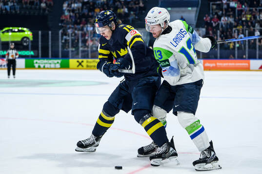 Jack Berglund of Sweden and Nace Langus of Slovenia