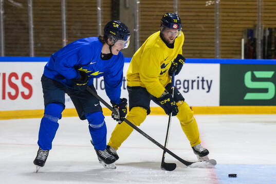 Ivar Stenberg and Tim Heed of Sweden at a practice session