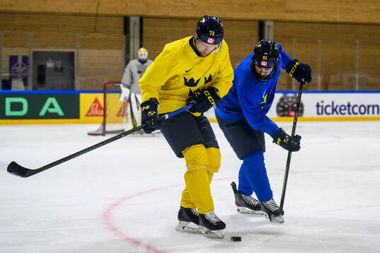 Tim Heed and Viggo Björck of Sweden at a practice session