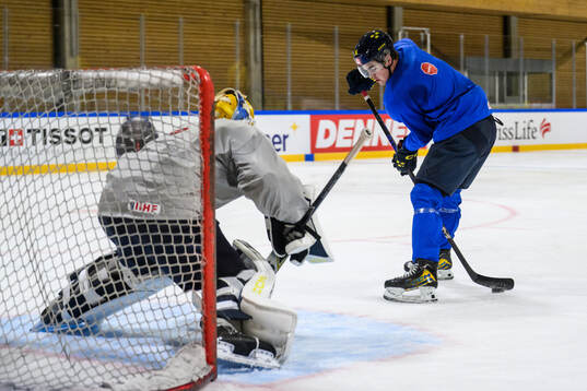 Anton Frondell of Sweden at a practice session