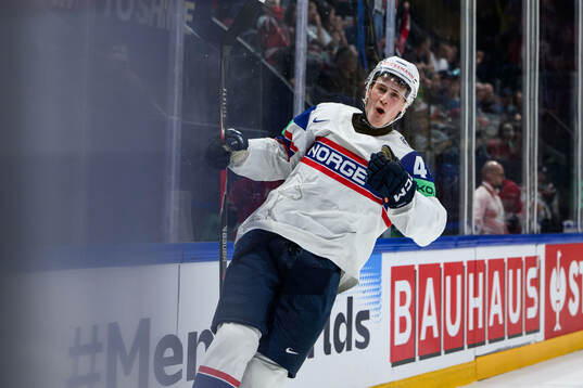 Tinus Luc Koblar of Norway celebrates