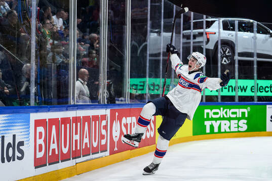 Tinus Luc Koblar of Norway celebrates