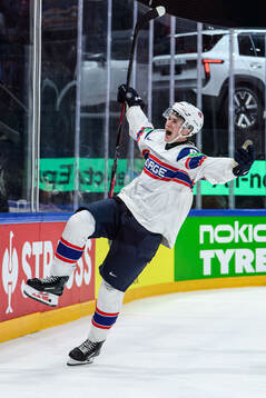 Tinus Luc Koblar of Norway celebrates
