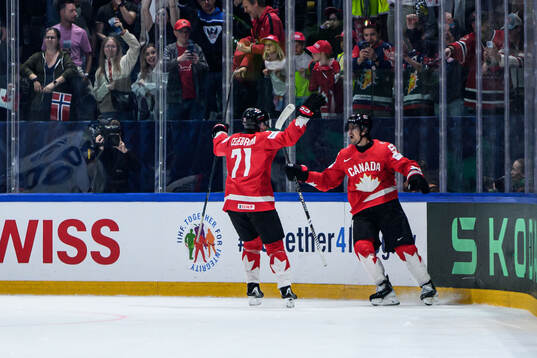 Mark Scheifele of Canada celebrates
