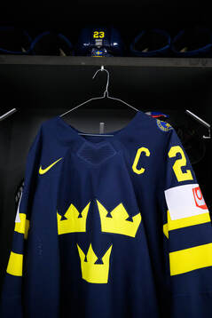 The jersey of Oliver Ekman-Larsson of Sweden in Sweden’s