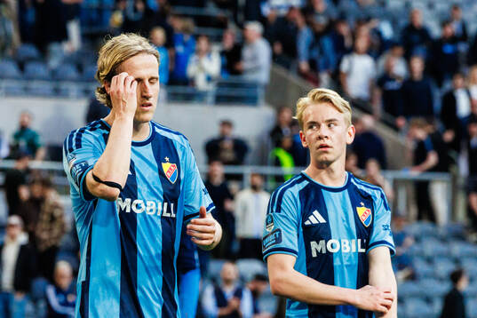 Djurgårdens Jeppe Okkels deppar