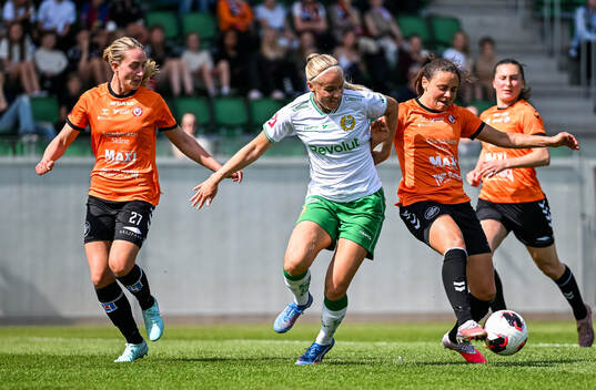 Hammarbys Stina Lennartsson och Kristianstads Alice Nilsson