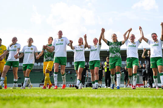 Hammarbys spelare jublar