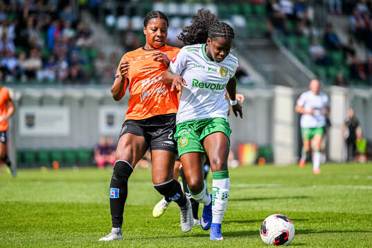 Kristianstads Waniya Hudson och Hammarbys Vivienne Lia