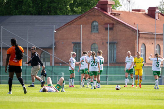 Hammarbys spelare jublar