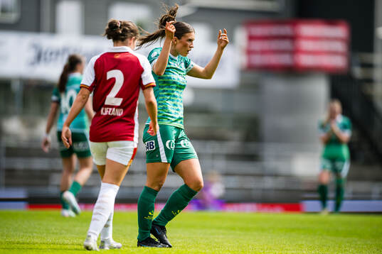Julie Ovidia Hals of Klepp looks dejected