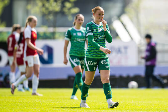 Stine Tollefsen of Klepp looks dejected