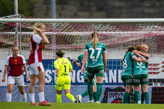 Stine Tollefsen of Klepp celebrates
