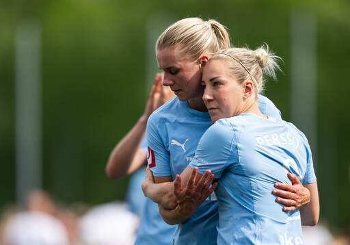 Malmö FFs Nellie Lilja och Mia Persson deppar