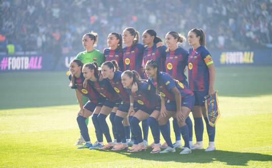 The starting eleven of of Barcelona