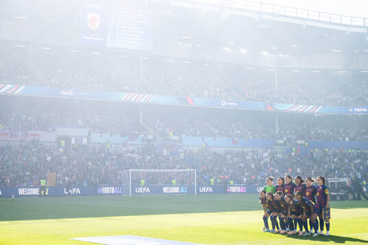 The starting eleven of of Barcelona