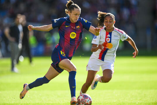 Caroline Graham Hansen of Barcelona and of Lyon Selma Bacha