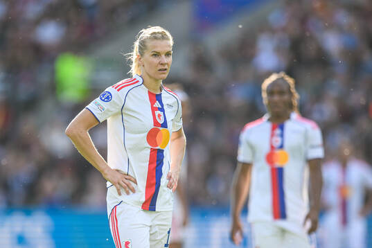 Ada Hegerberg of Lyon looks dejected