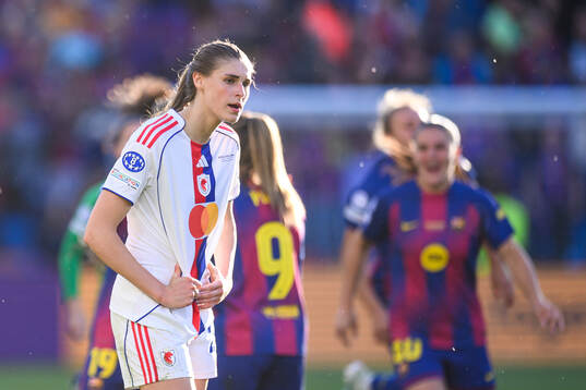 Jule Brand of Lyon looks dejected