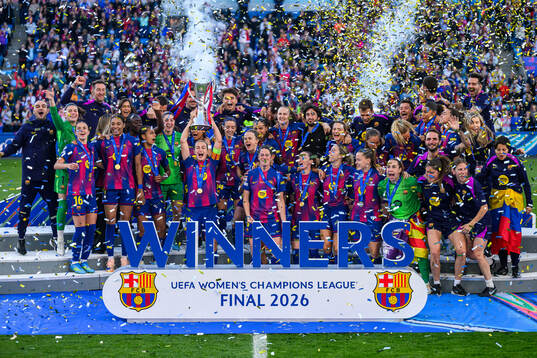 Players of Barcelona celebrate