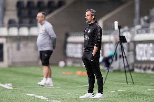 Häckens tränare Patrick Migas och