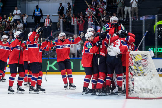Adrian Saxrud Danielsen of Norway celebrates