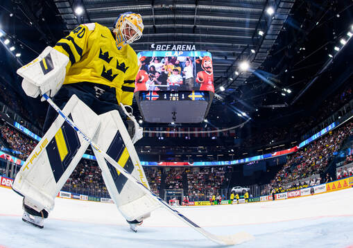 goaltender Arvid Söderblom of Sweden