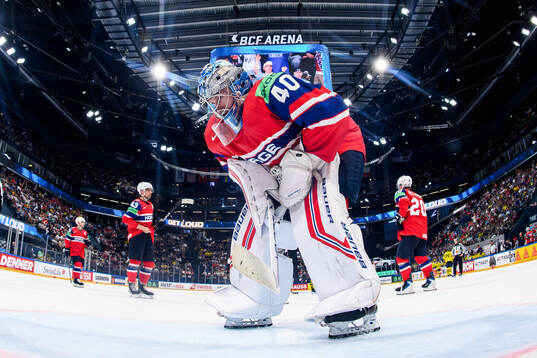 goaltender Henrik Haukeland of Norway