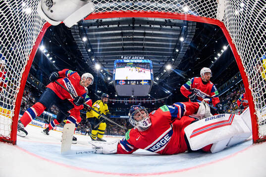 goaltender Henrik Haukeland of Norway