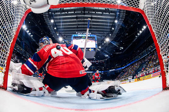 goaltender Henrik Haukeland of Norway