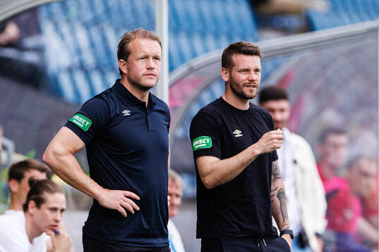 Brages tränare Anders Bååth och tränare Gustav Källberg