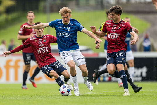 Halmstads Ludvig Arvidsson och Örgrytes Daniel Paulson