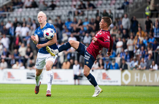 Halmstads André Boman och Örgrytes Benjamin Laturnus