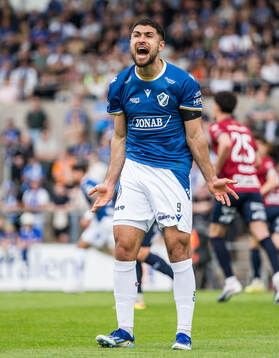 Halmstads Omar Faraj reagerar