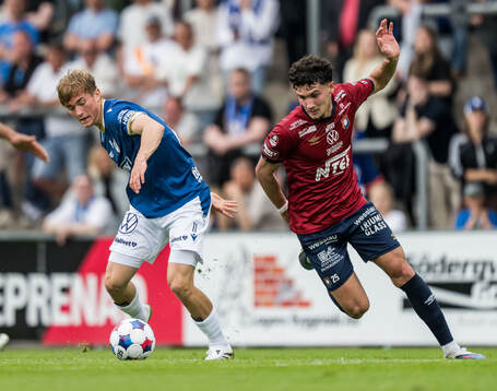 Halmstads Ludvig Arvidsson och Örgrytes Demirel Hodzic