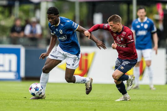Halmstads Koudou Marvin Axel Illary och Örgrytes Benjamin