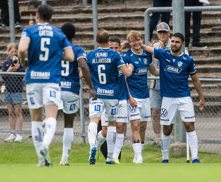 Halmstads Ludvig Arvidsson jublar