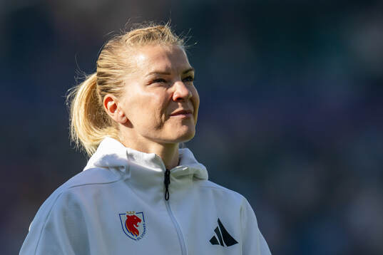 Ada Hegerberg of Lyon line up