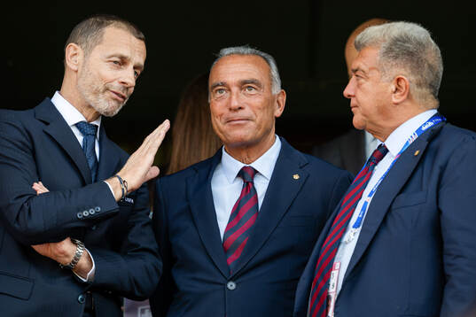 Aleksander Ceferin, president of UEFA, Rafael Yuste Abel,