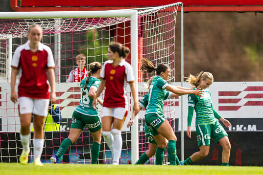 Julie Haugaard Andersen of Klepp celebrates